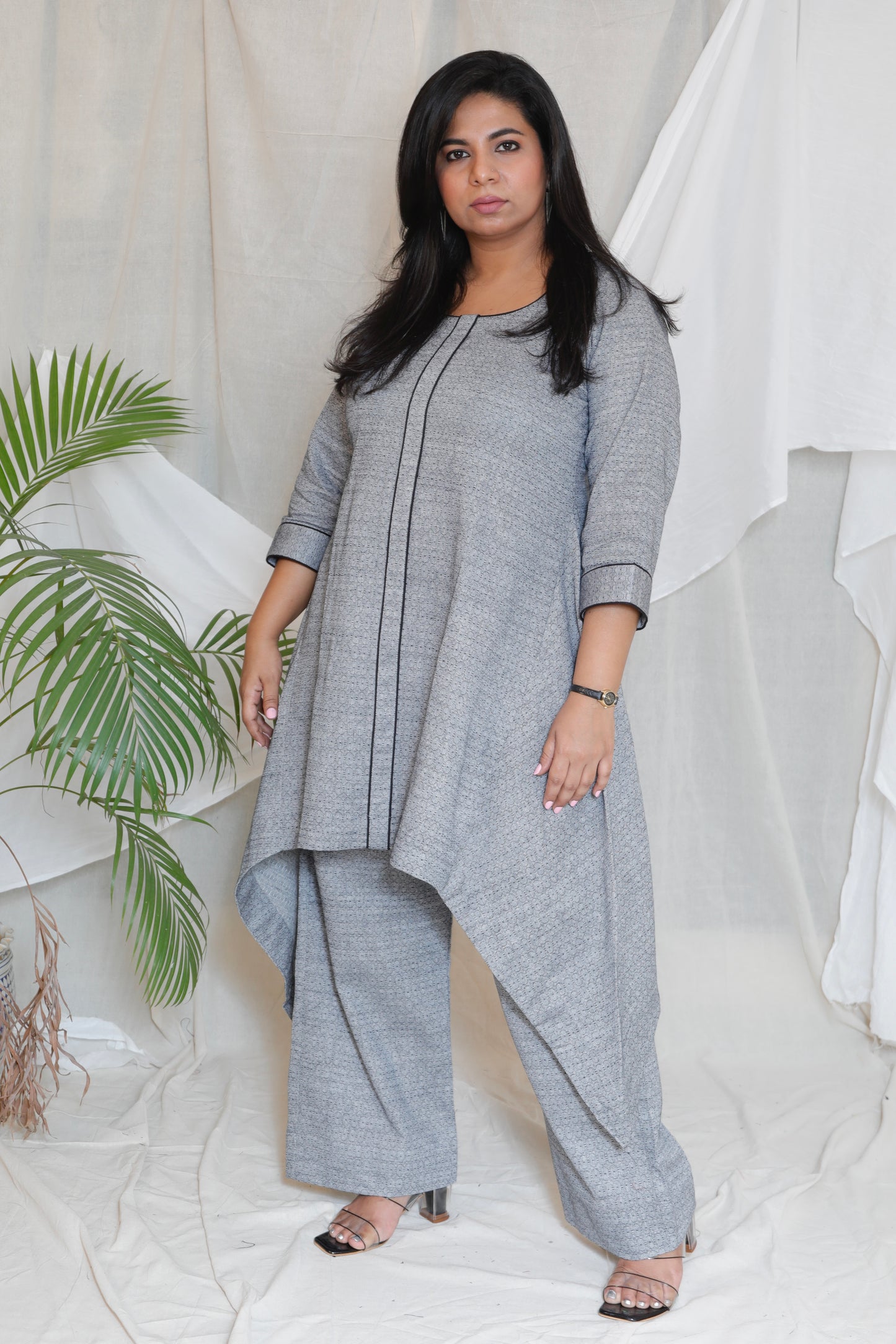 ZINTA - CO ORD SET - JAQUARD COTTON - BLACK
