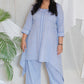 ZINTA - CO ORD SET - JAQUARD COTTON - BLUE