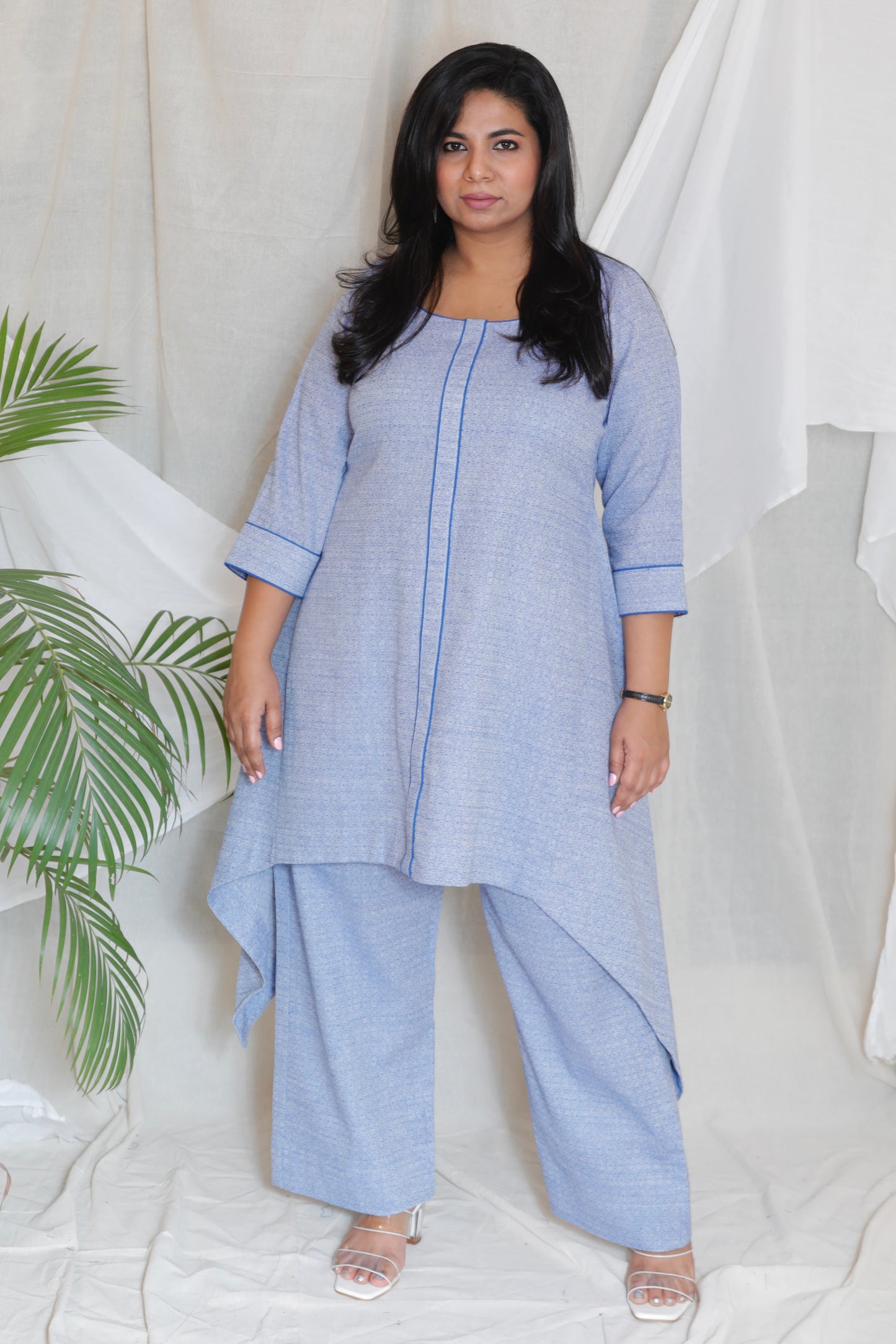 ZINTA - CO ORD SET - JAQUARD COTTON - BLUE