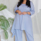 ZINTA - CO ORD SET - JAQUARD COTTON - BLUE