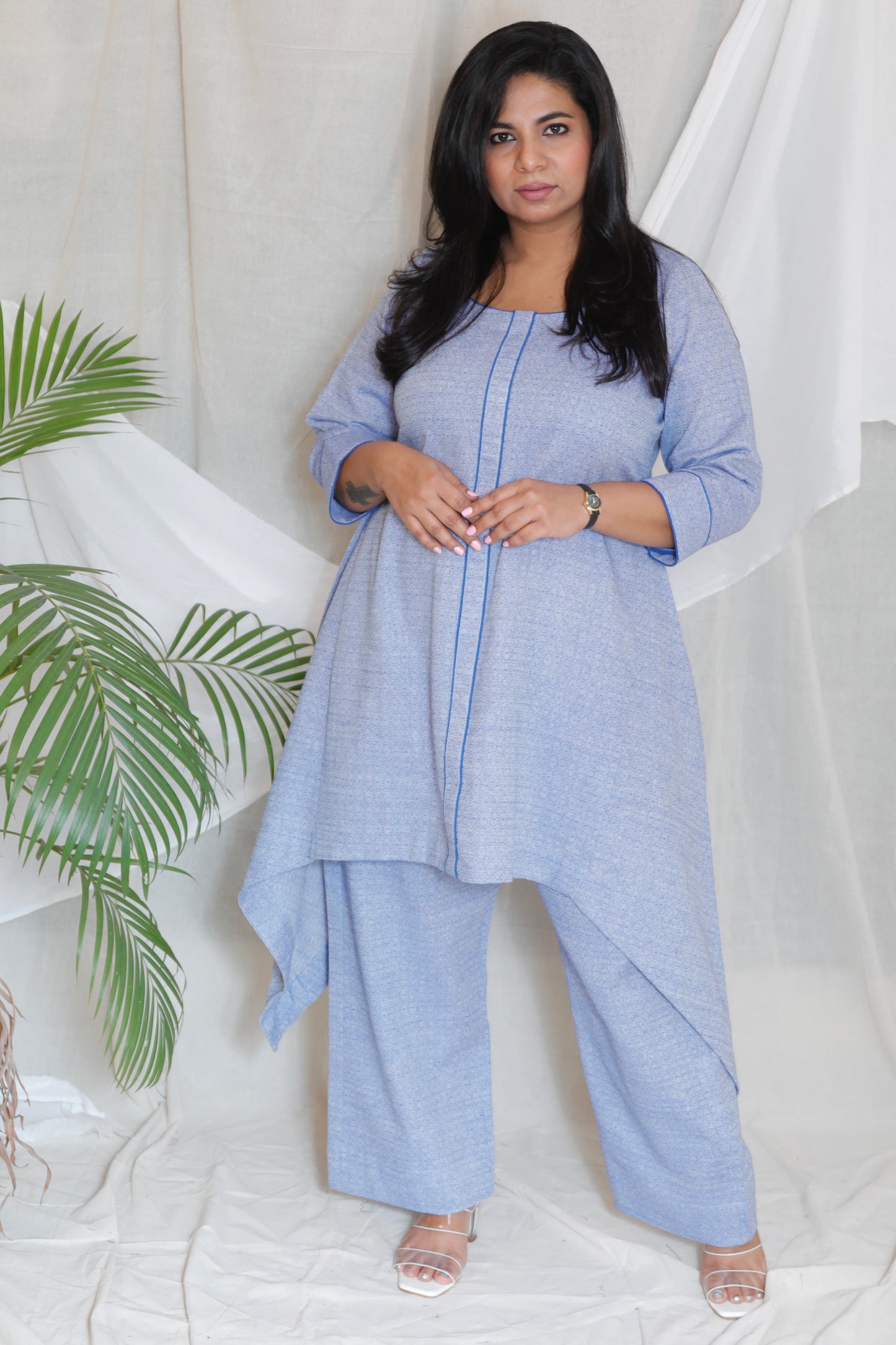ZINTA - CO ORD SET - JAQUARD COTTON - BLUE