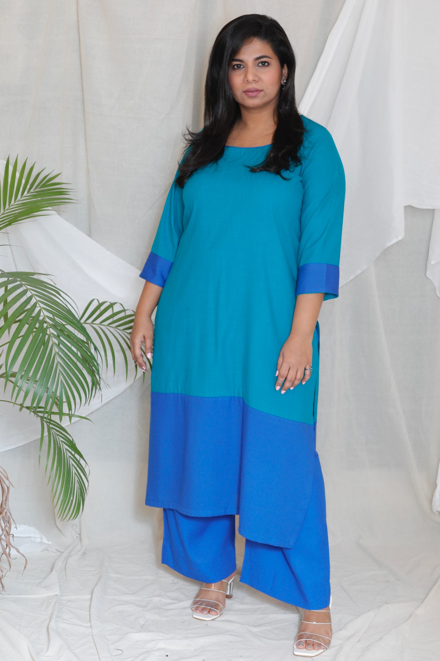 URMILA - Kurta - Green Blue -soft cotton