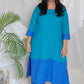 URMILA - Kurta - Green Blue -soft cotton