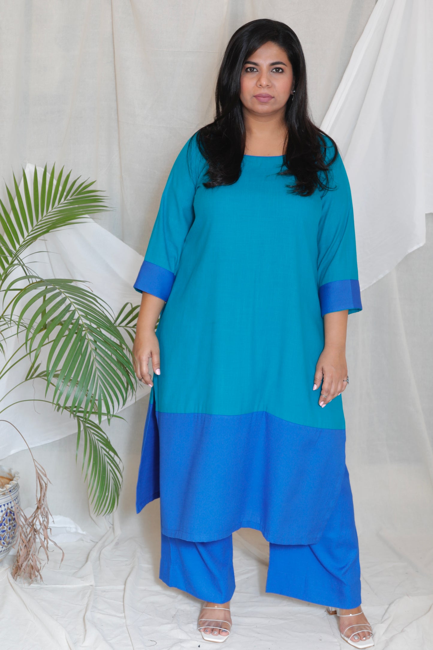 URMILA - Kurta - Green Blue -soft cotton