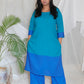 URMILA - Kurta - Green Blue -soft cotton