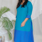 URMILA - Kurta - Green Blue -soft cotton
