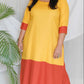 URMILA - Kurta - soft cotton - YELLOW & RUST