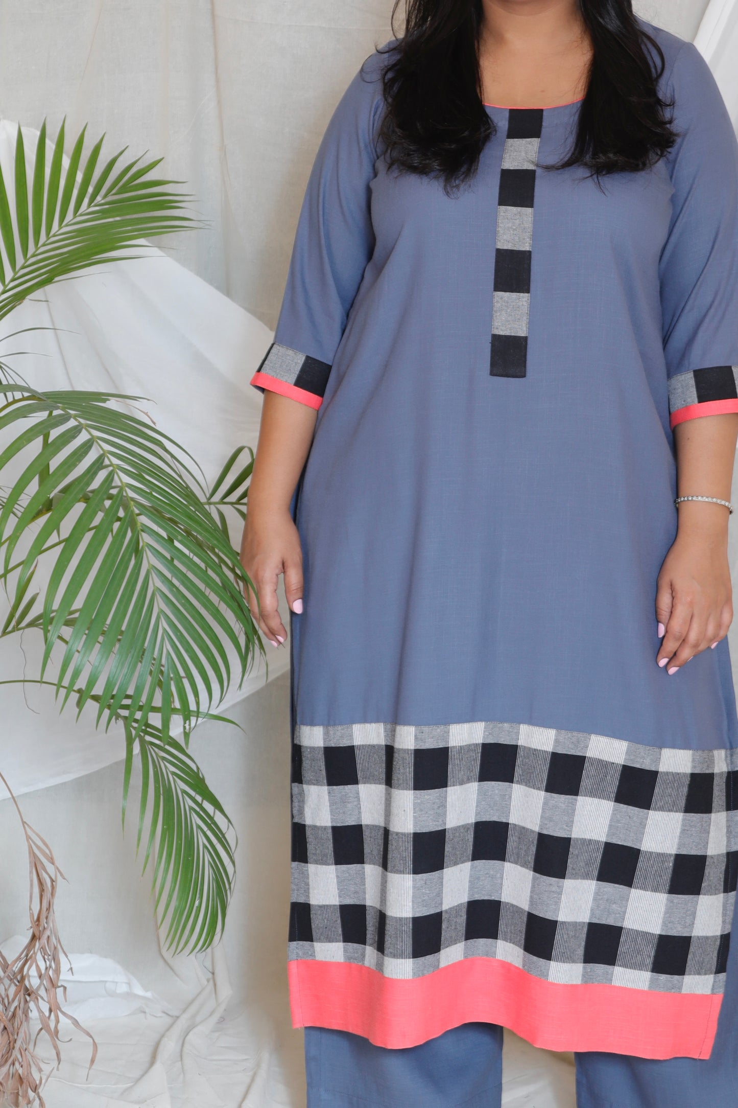 SACHI - Kurta - soft cotton - GREY