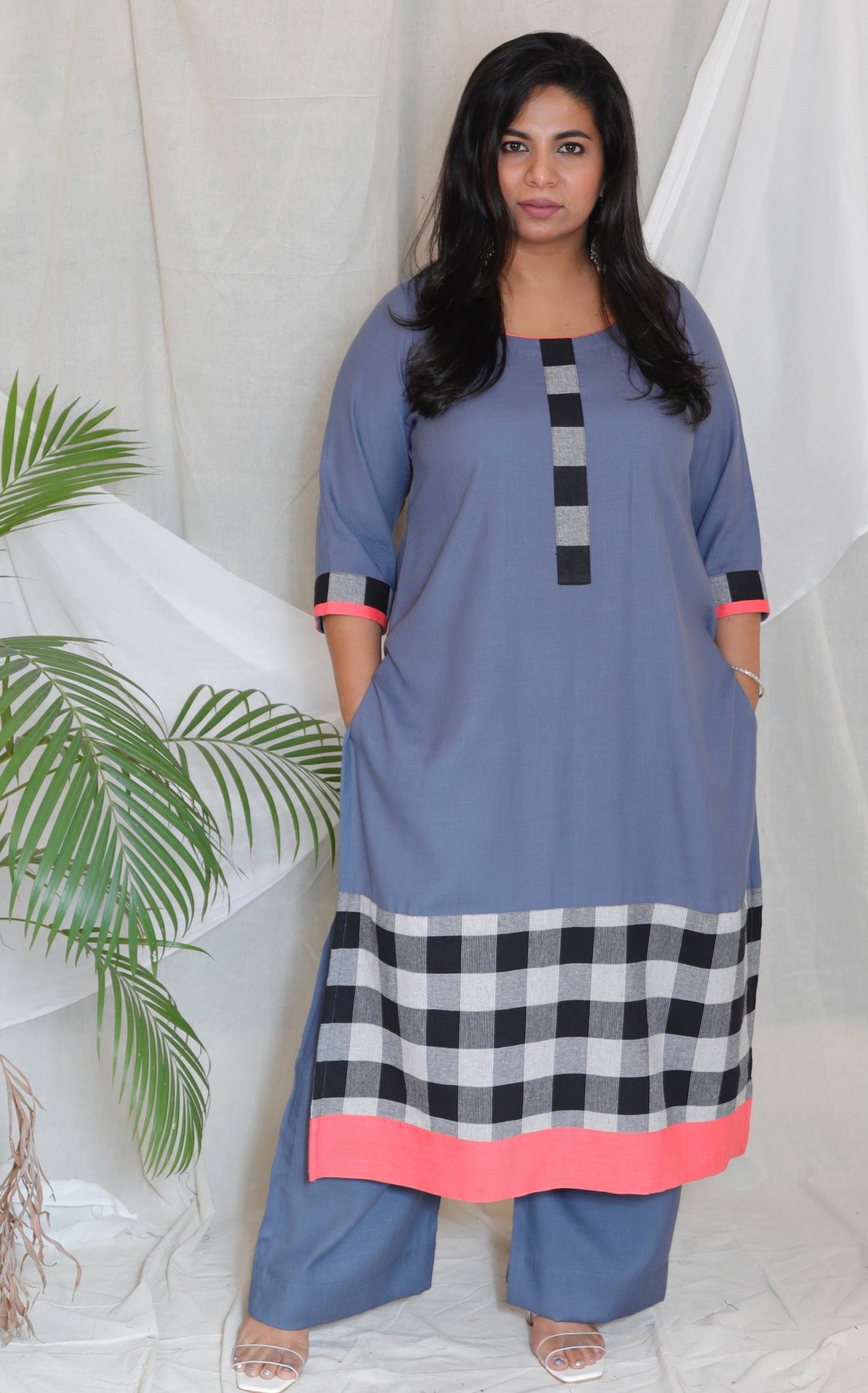 SACHI - Kurta - soft cotton - GREY