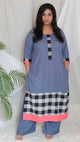 SACHI - KURTA PANT SET - soft cotton - GREY