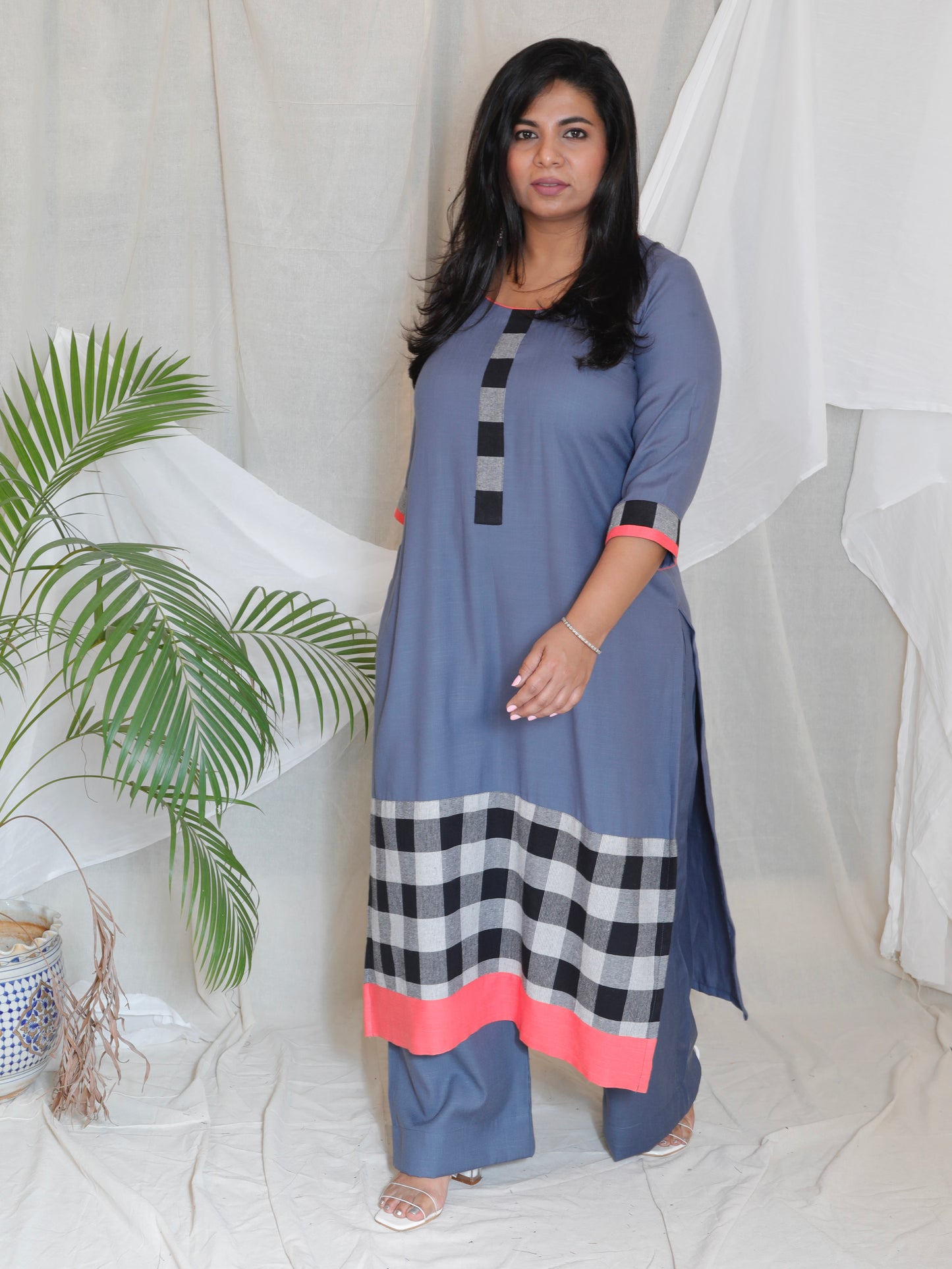 SACHI - Kurta - soft cotton - GREY