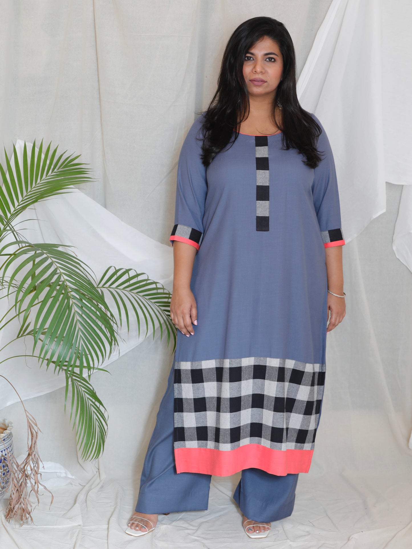 SACHI - Kurta - soft cotton - GREY