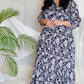 JUHI - Dress - linen cotton - Black & White