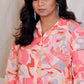 JUHI - Dress - linen cotton - Coral Printed