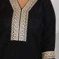 SONA - 3 PC SET -Art Silk  with NET DUPATTA - BLACK