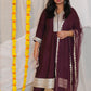 SONA - 3 PC SET - Art SILK with NET DUPATTA - MAJENTA