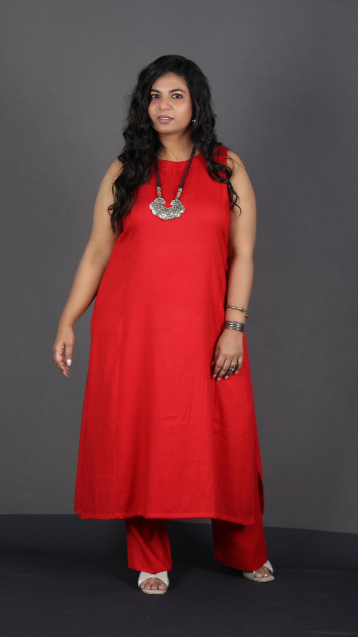 Eshana - 2 pc set - Soft cotton - Red