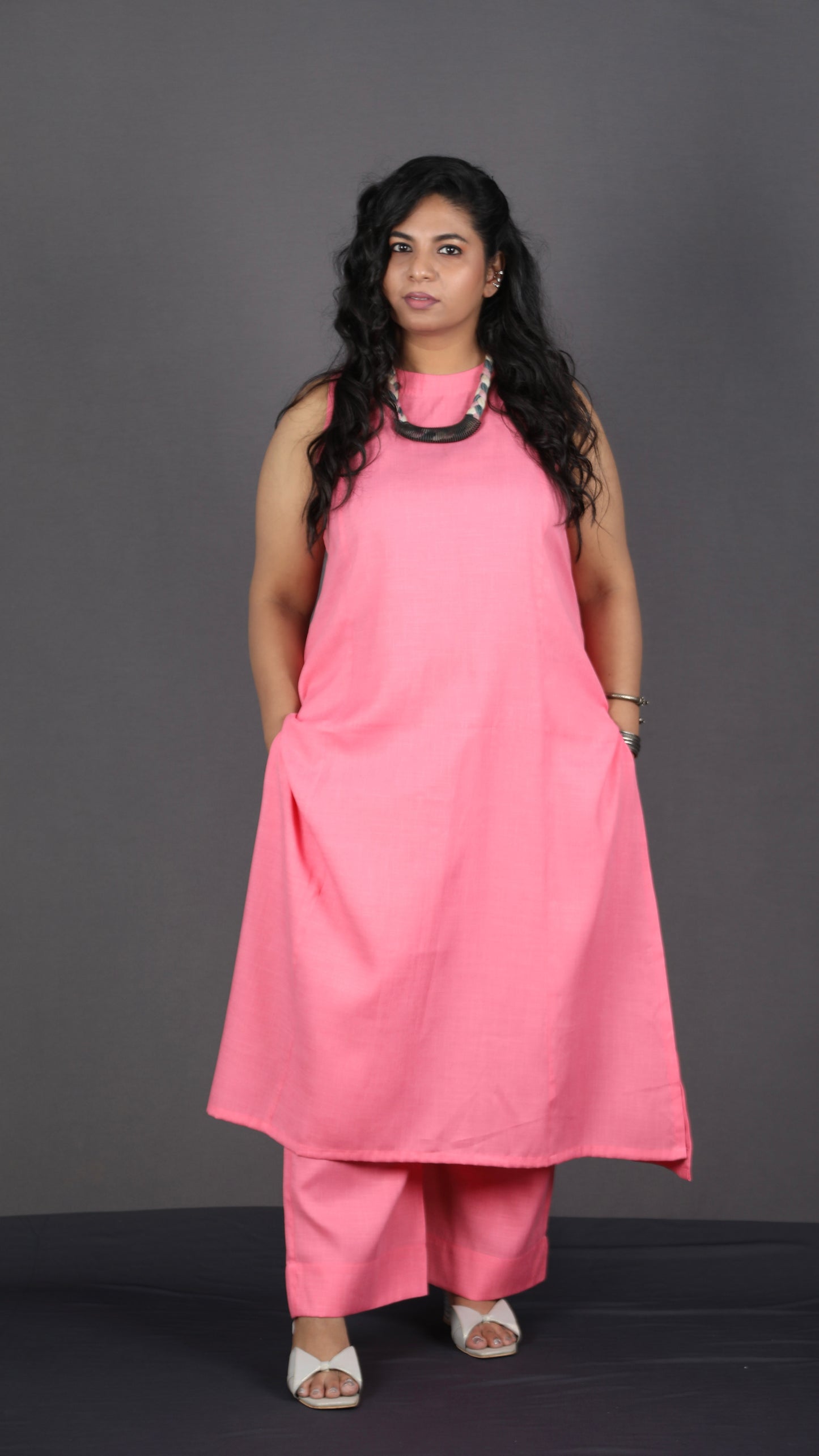Eshana - 2 pc set - Soft cotton - Baby pink