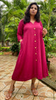 Meera - Dress OR SET - Majenta - Soft Cotton