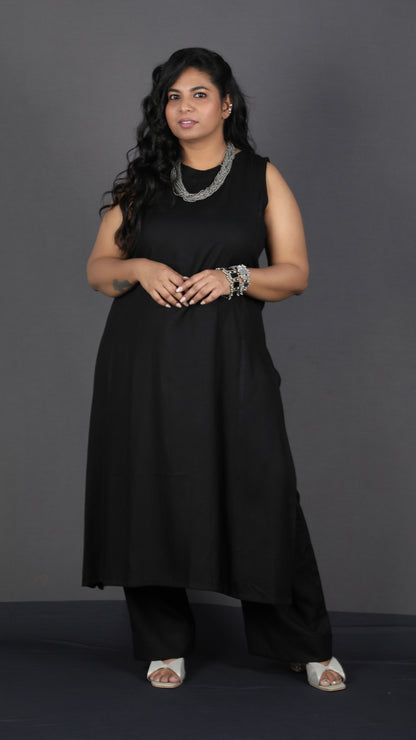 Eshana - 2 pc set - Soft cotton - Black