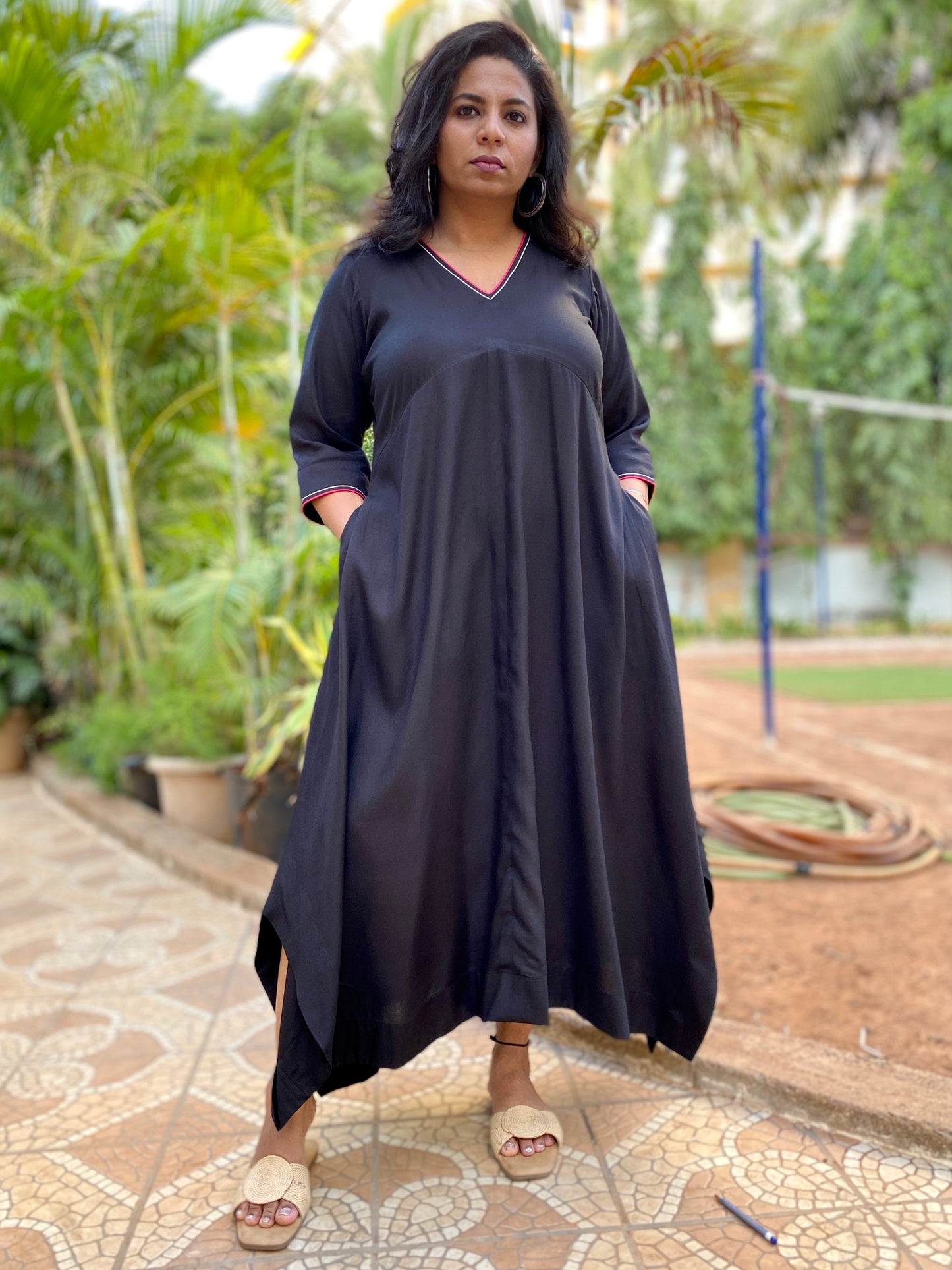 RimJhim - DRESS - BLACK - Soft Cotton