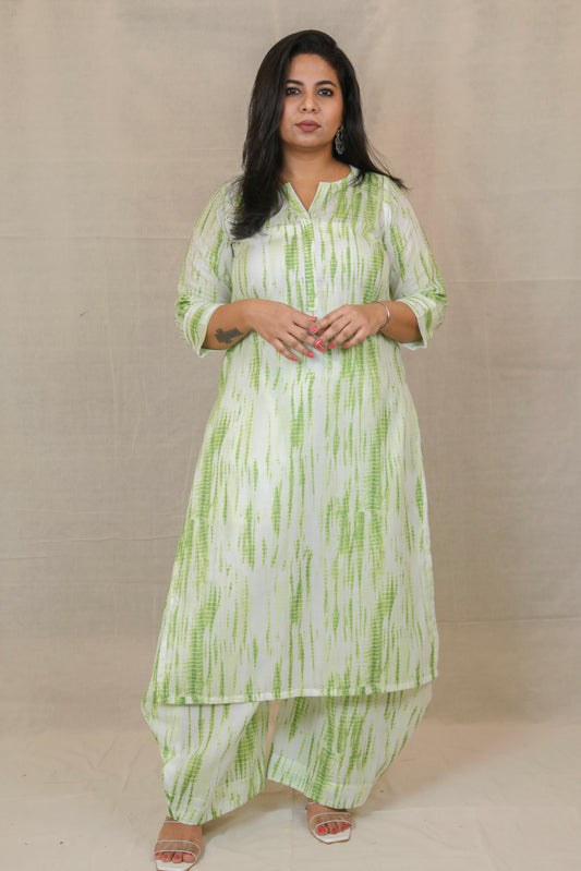 Kiyara - co ord set - Green Shibori - soft cotton