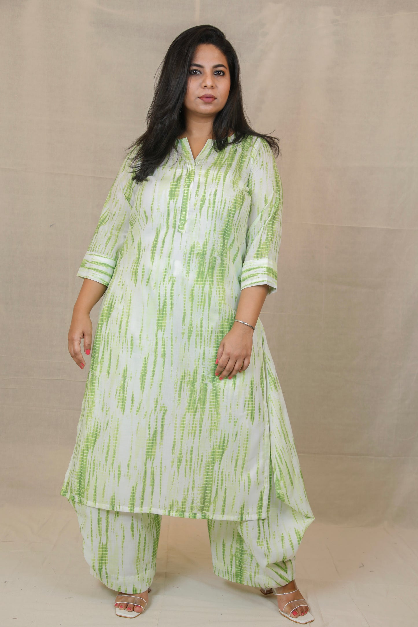 Kiyara - co ord set - Green Shibori - soft cotton