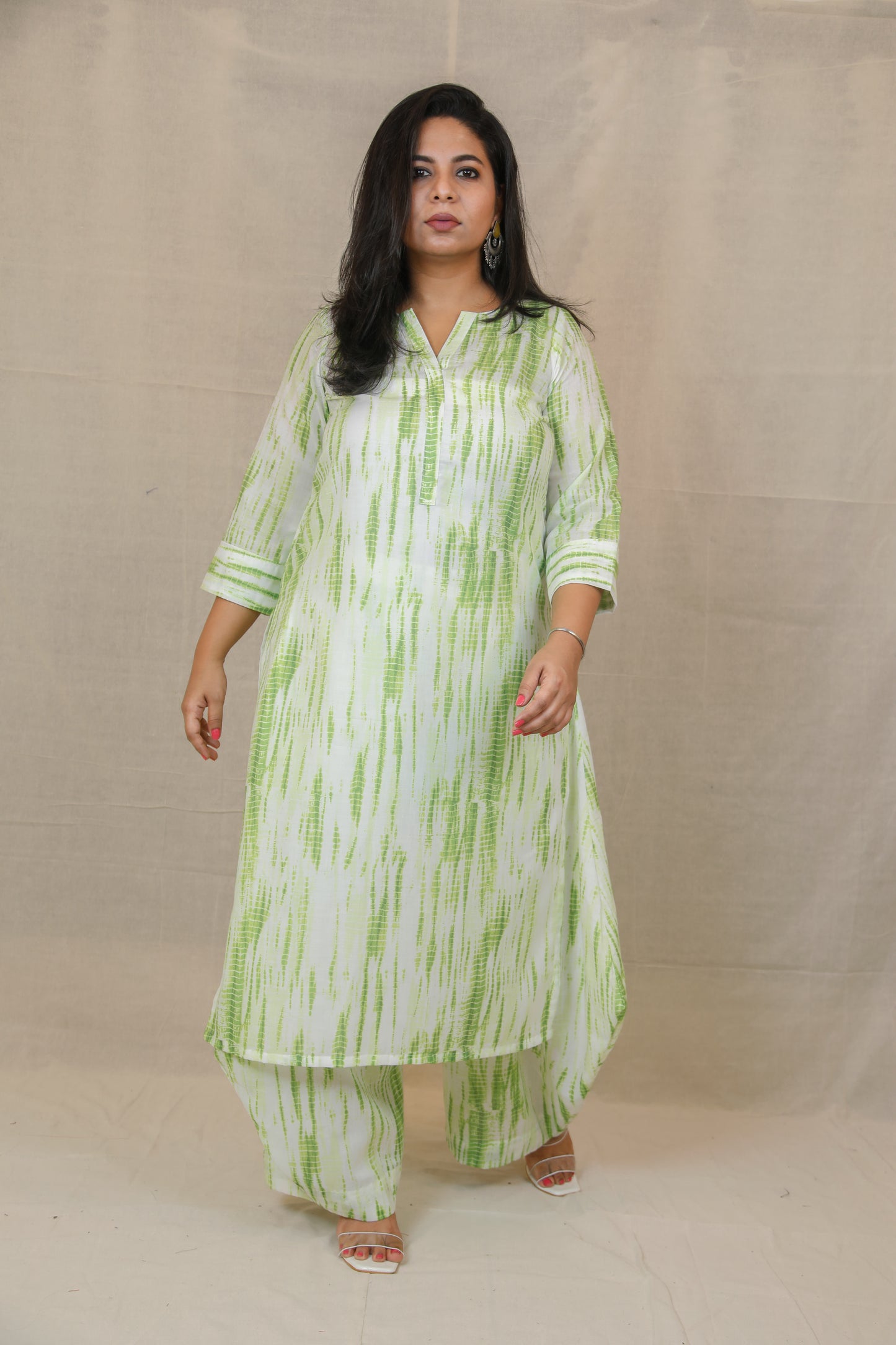 Kiyara - co ord set - Green Shibori - soft cotton