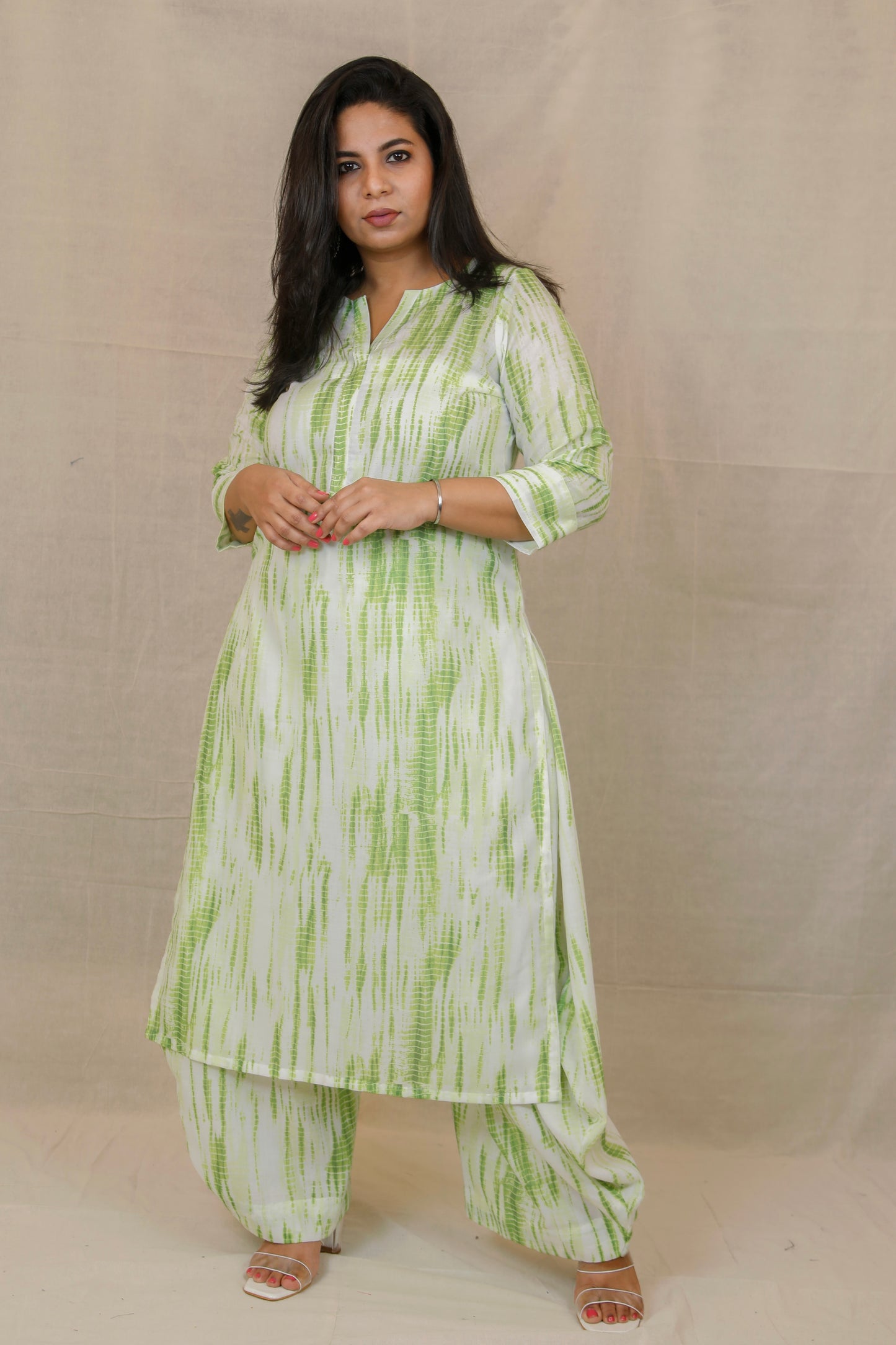 Kiyara - co ord set - Green Shibori - soft cotton