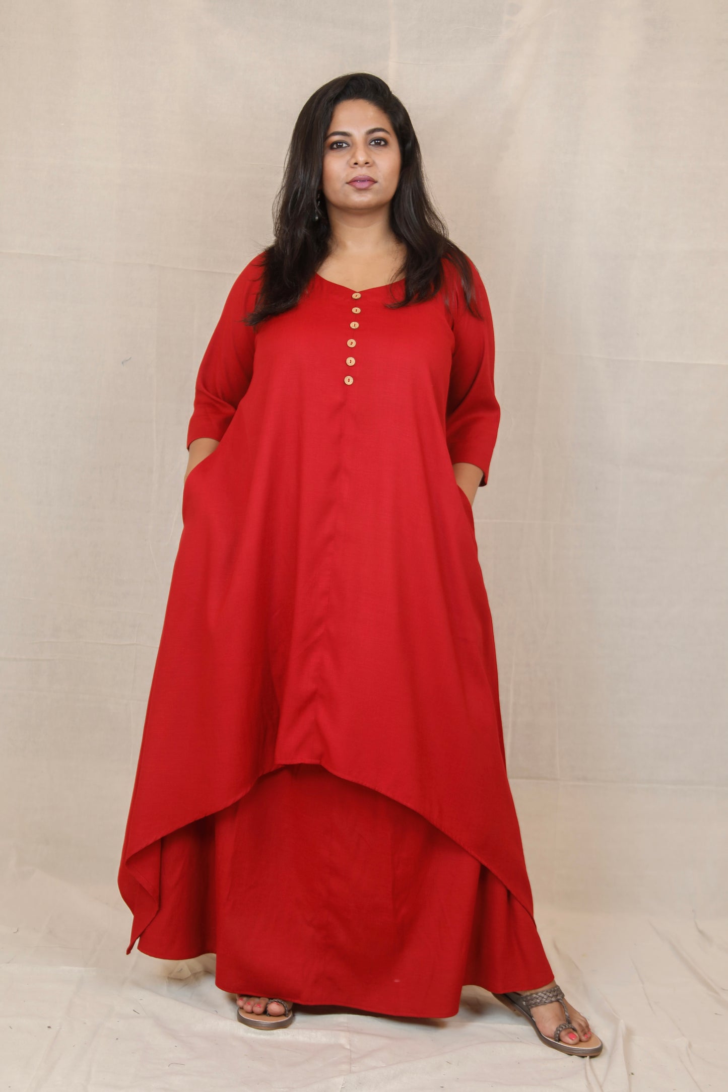 MAHIRA - Kurta - Maroon - soft cotton