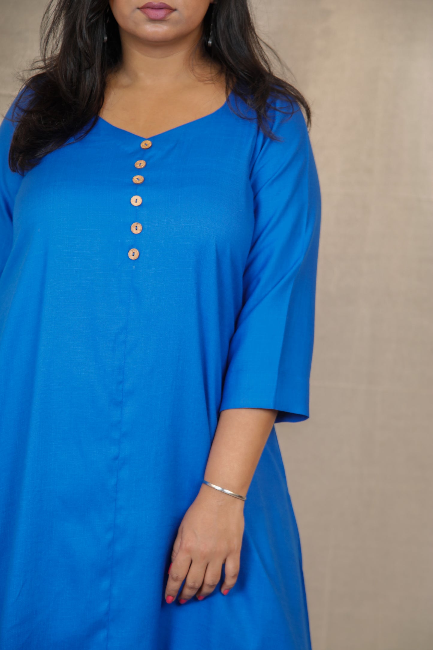 MAHIRA - Kurta & Skirt Set - BLUE - soft cotton