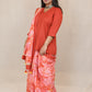 RIDHI - Mul Mul Cotton Saree - Pink Abstract + Kurti Optional