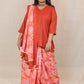 RIDHI - Mul Mul Cotton Saree - Pink Abstract + Kurti Optional