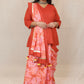 RIDHI - Mul Mul Cotton Saree - Pink Abstract + Kurti Optional