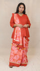 RIDHI - Mul Mul Cotton Saree - Pink Abstract + Kurti Optional