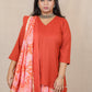 RIDHI - Mul Mul Cotton Saree - Pink Abstract + Kurti Optional
