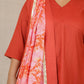 RIDHI - Mul Mul Cotton Saree - Pink Abstract + Kurti Optional