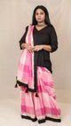 RIDHI - Mul Mul Cotton Saree - Pink Checks+ Kurti Optional