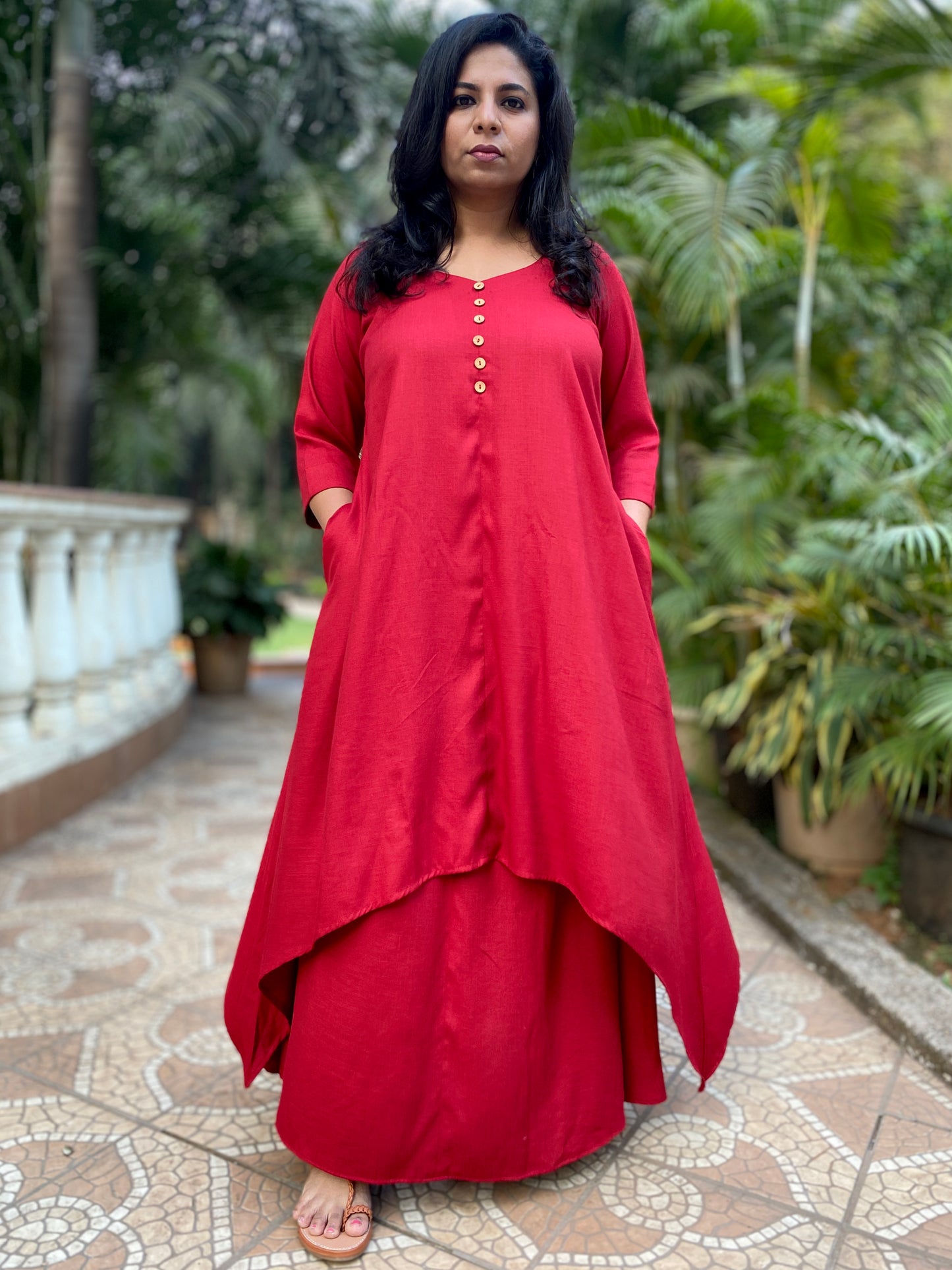 MAHIRA - Kurta - Maroon - soft cotton