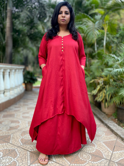 MAHIRA - Kurta - Maroon - soft cotton