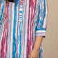 Kiyara - co ord set - Multi Color lines -  SOFT COTTON