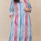 Kiyara - co ord set - Multi Color lines -  SOFT COTTON