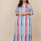 Kiyara - co ord set - Multi Color lines -  SOFT COTTON