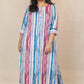 Kiyara - co ord set - Multi Color lines -  SOFT COTTON