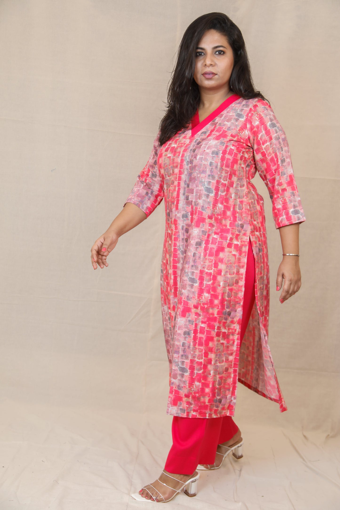 Arya - Only KURTA - Pink -  SOFT COTTON