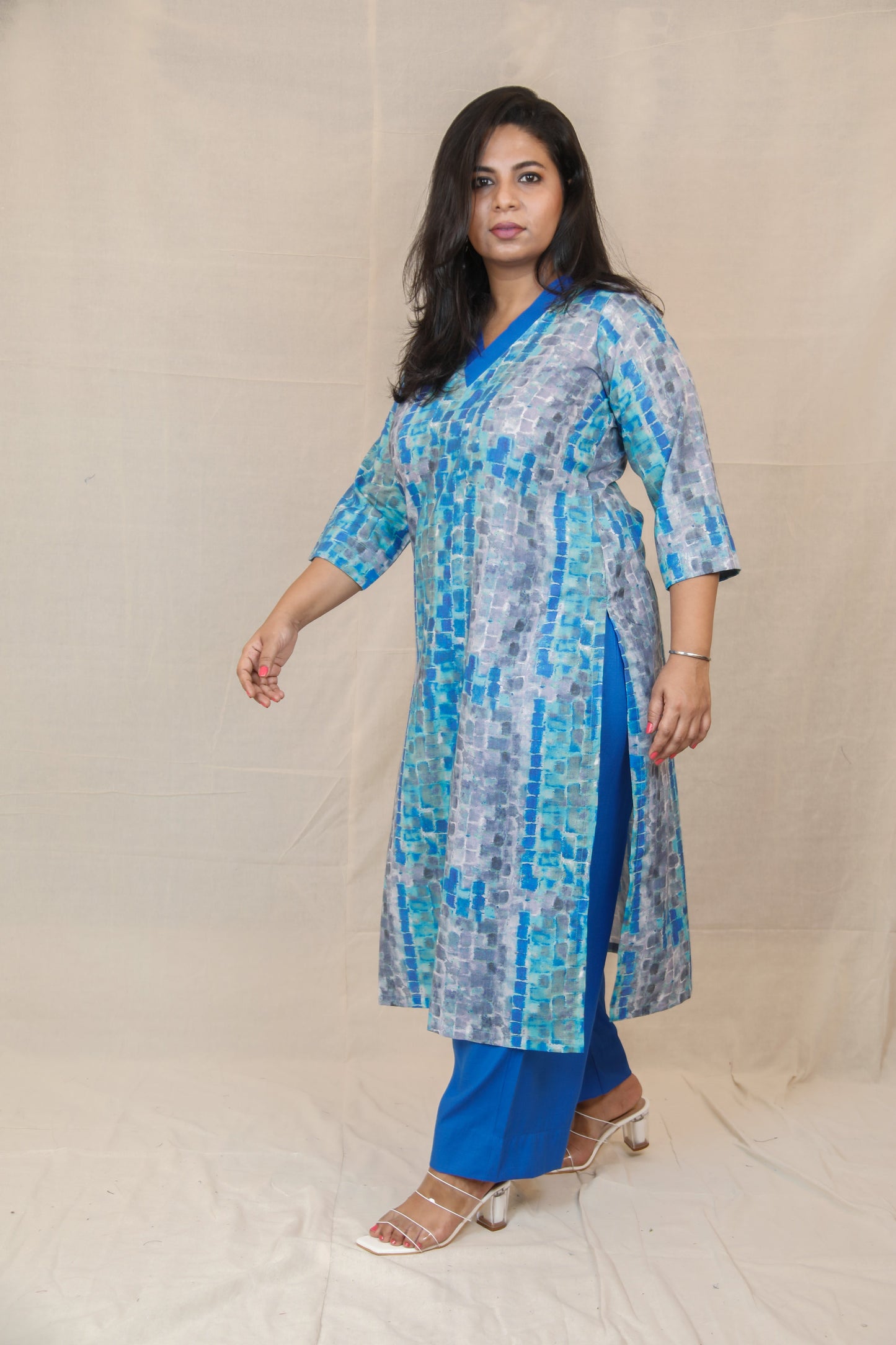 Arya - Only KURTA - Blue -  SOFT COTTON