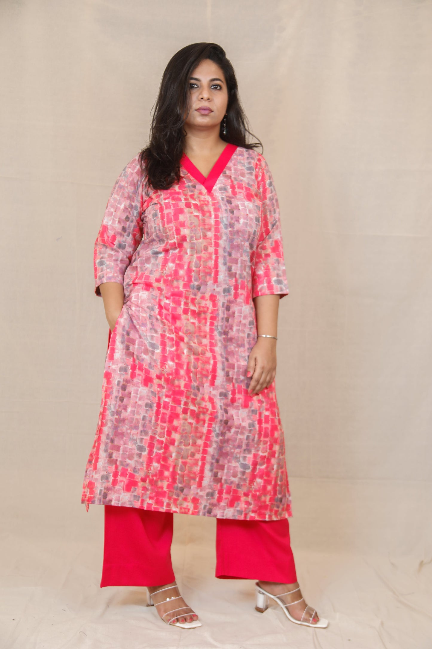 Arya - Only KURTA - Pink -  SOFT COTTON