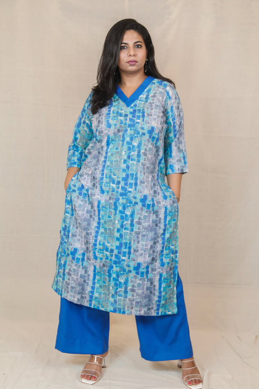 Arya - Only KURTA - Blue -  SOFT COTTON