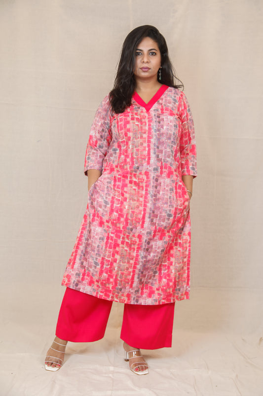 Arya - co ord set - Pink -  SOFT COTTON