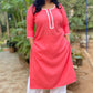 JIA - Only Kurta - Peach soft cotton